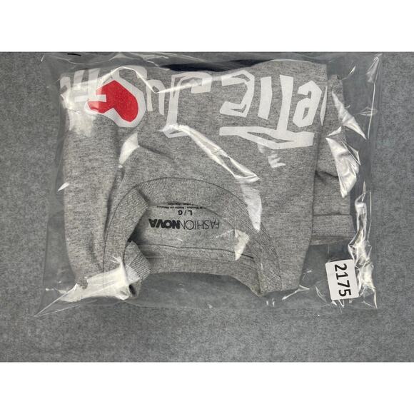 Fashion Nova Poetic Justice Tupac Shakur T Shirt Men's Size L Gray 90's Retro - Picture 9 of 9